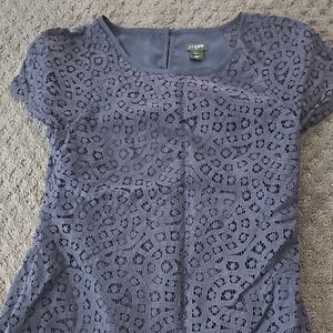 J. Crew Women's Lace Blouse - Blue